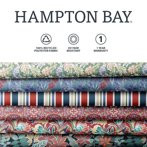 17 in. W x 20 in. D Mid Back Universal Outdoor Cushion in Chili Floral (Set of 2)