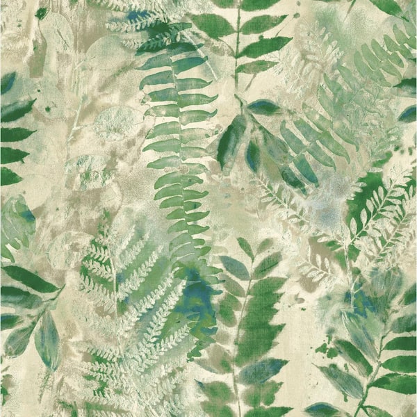 Fern Memory Botanical Clover Vinyl Peel and Stick Wallpaper Roll (Covers 30.75 sq. ft.)