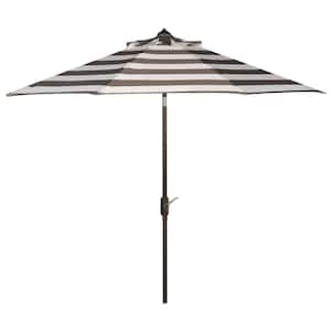 Iris 11 ft. Aluminum Market Tilt Patio Umbrella in Gray/White