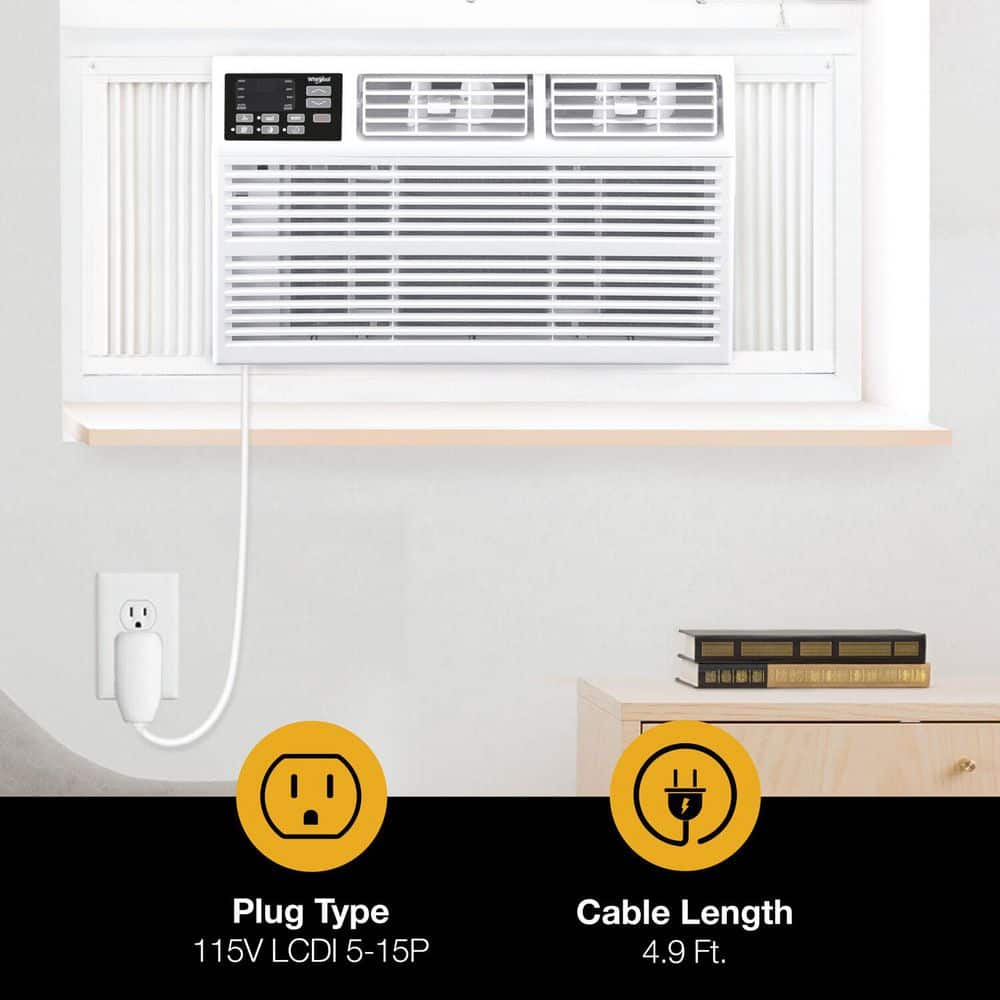 White 15,000 BTU Window-Mounted Air Conditioner with Remote