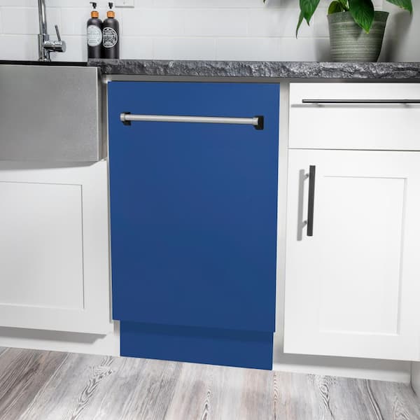 Tallac Series 18 in. Top Control 8-Cycle Tall Tub Dishwasher with 3rd Rack in Blue Matte