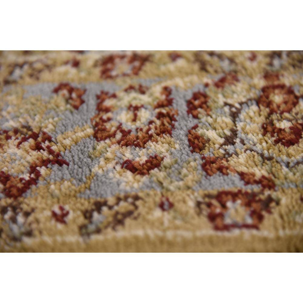 Voyage Dark Yellow Floral Rectangular Synthetic Area Rug