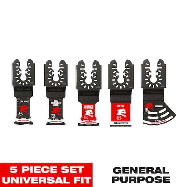 5-pc Universal Fit General Purpose Oscillating Blade Set