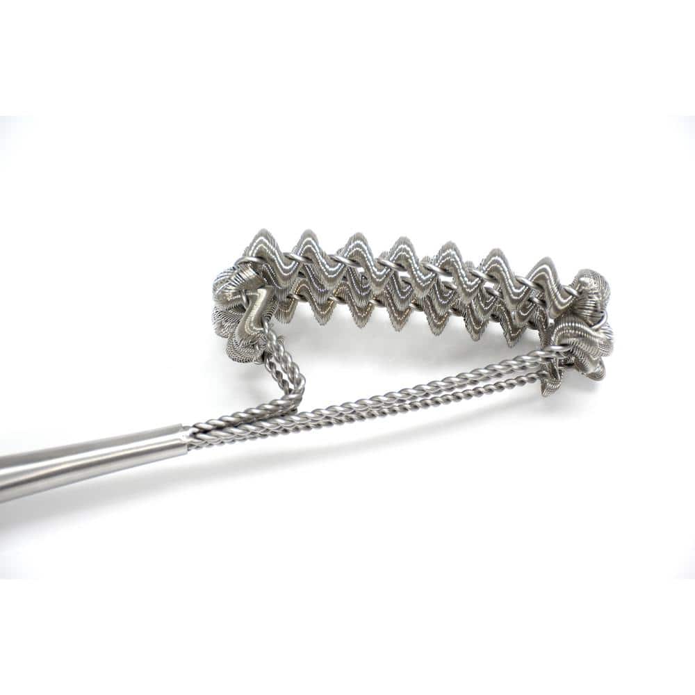 Stainless Steel Grill Brush with Pakkawood Handle