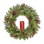 National Tree Company 24 in. Artificial Feel Real Bristle Berry Wreath ...