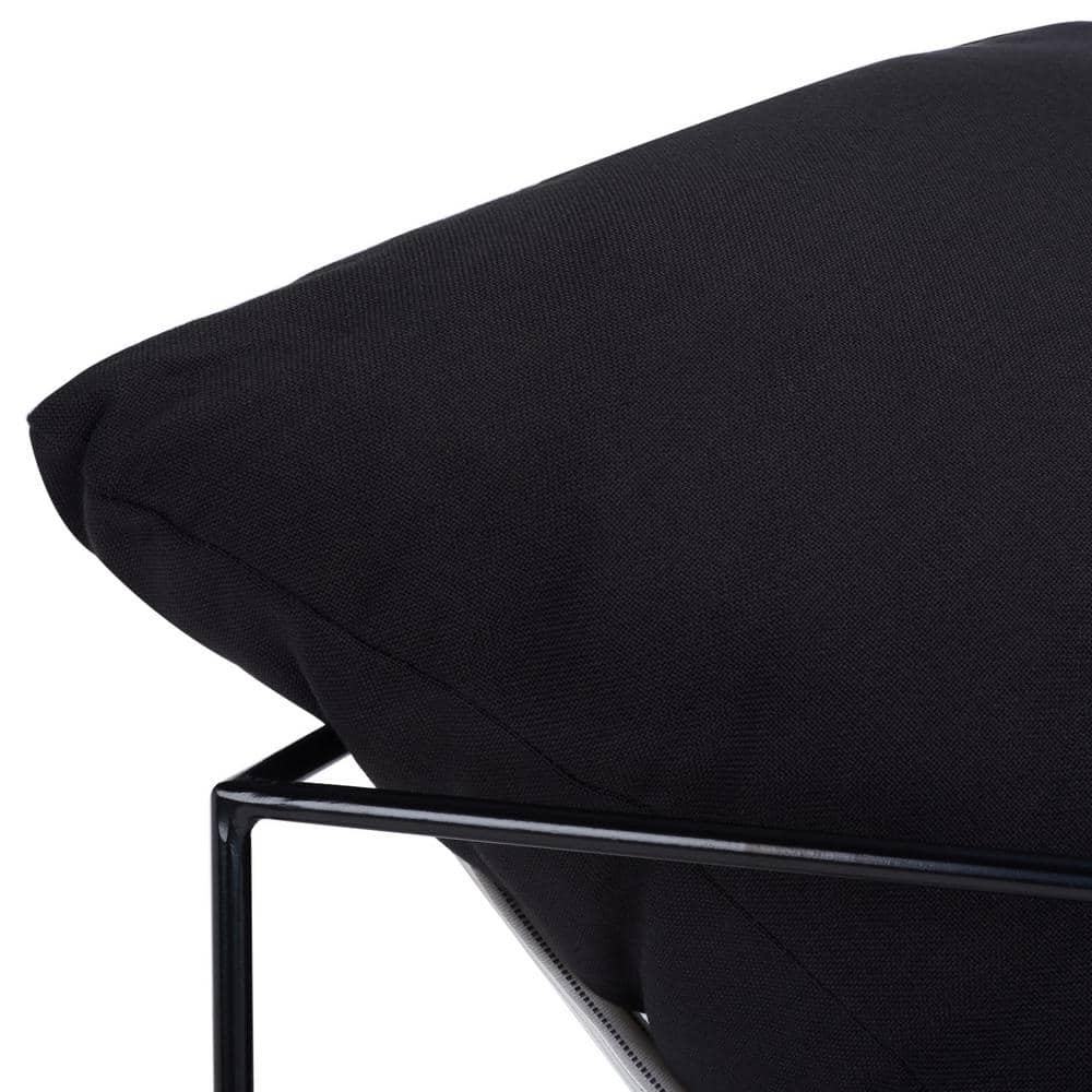 Portland Black Iron Frame Pillow Top Accent Chair