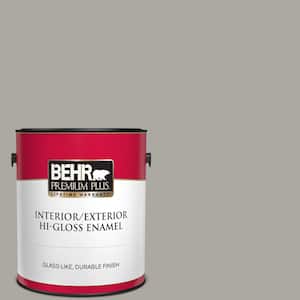1 gal. #N360-3 Still Gray Hi-Gloss Enamel Interior/Exterior Paint
