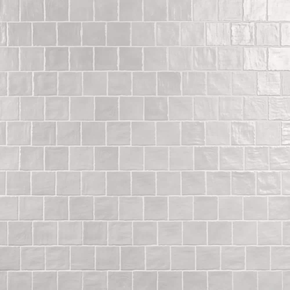 Amagansett 4" x 4" White Ceramic Wall Tile Set