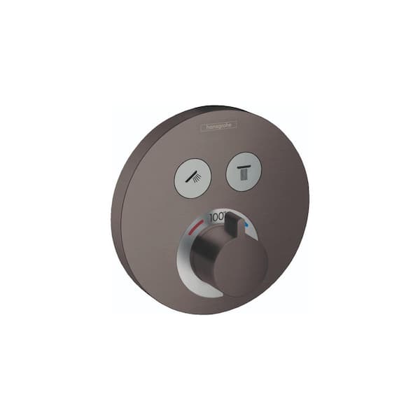 Shower Select S Single-Handle Shower Trim Kit in Brushed Black Chrome Valve Not Included