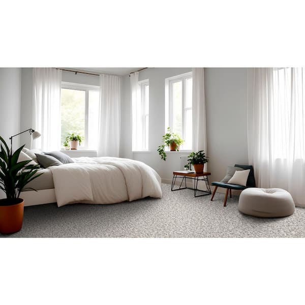 Piece Of Cake Skyline Gray 33 oz. Solution Dyed Polyester Texture Carpet - Installation Required