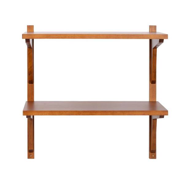Kate and Laurel Meridien 24 in. W x 12 in. D Brown Wood Decorative