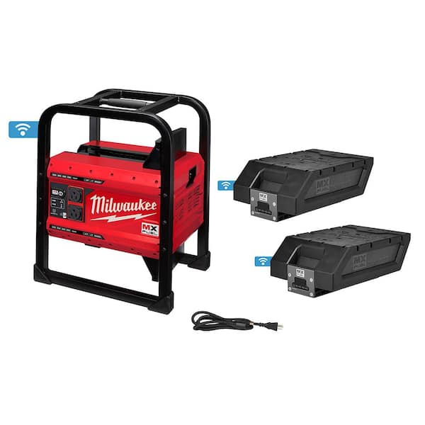 Milwaukee MX FUEL 3600-Watt/1800-Watt Lithium-Ion Battery Powered Push Start Portable Power Station Battery Generator