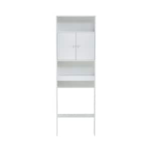 24.8 in. W x 76.7 in. H x 7.8 in. D White Over-the-Toilet Storage