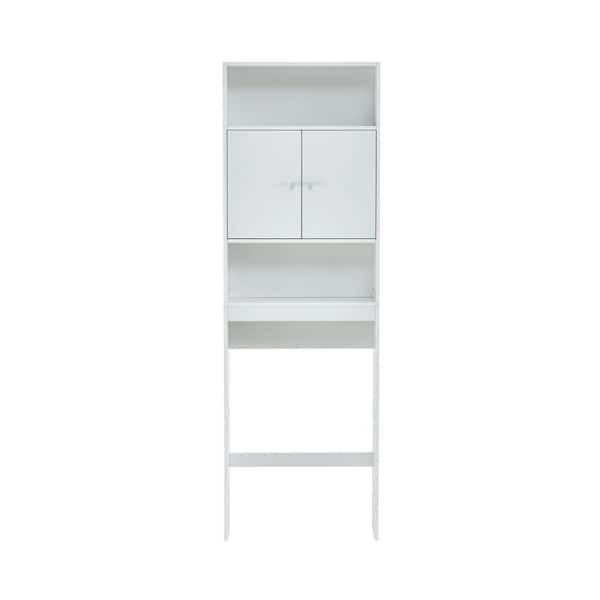 Tatahance 24.8 in. W x 76.7 in. H x 7.8 in. D White Over-the-Toilet Storage