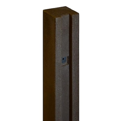 5 in. x 5 in. x 8-1/2 ft. Dark/Walnut Brown Composite Fence Gate Post