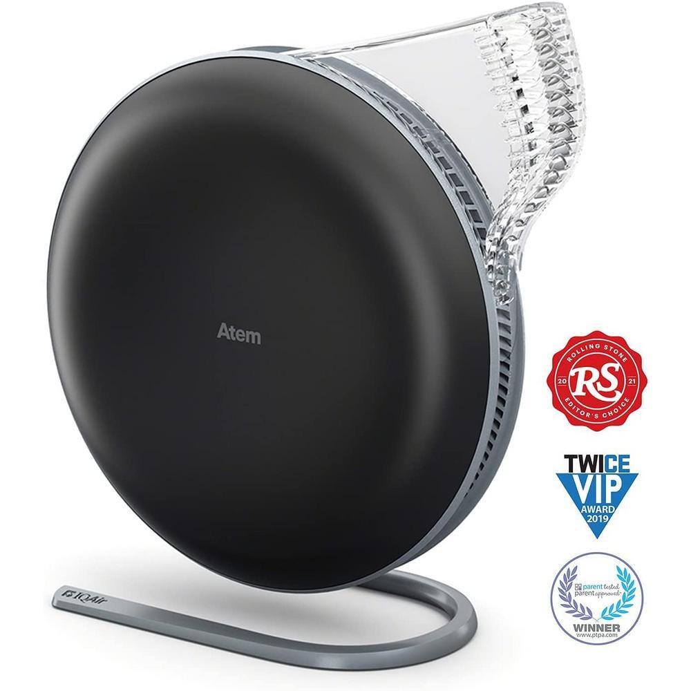 Black Tabletop HEPA Air Purifier with Touch Controls
