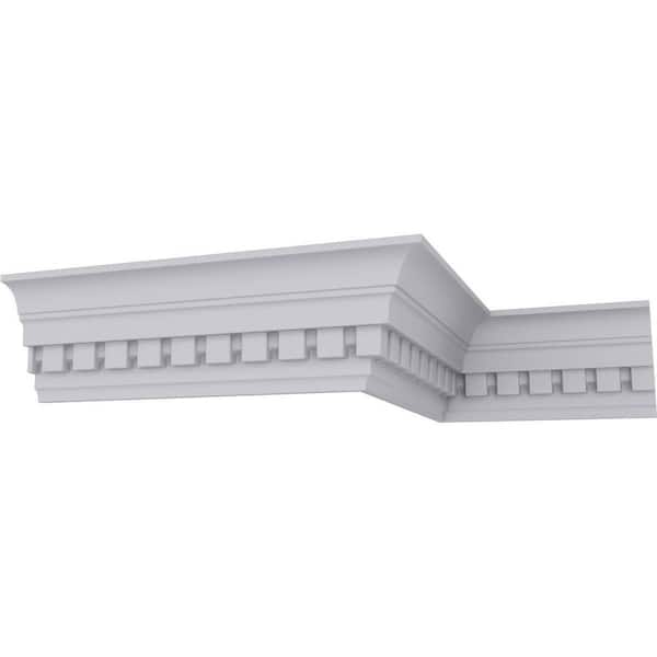 Ekena Millwork SAMPLE - 2 in. x 12 in. x 3 in. Polyurethane Dentil Crown Moulding