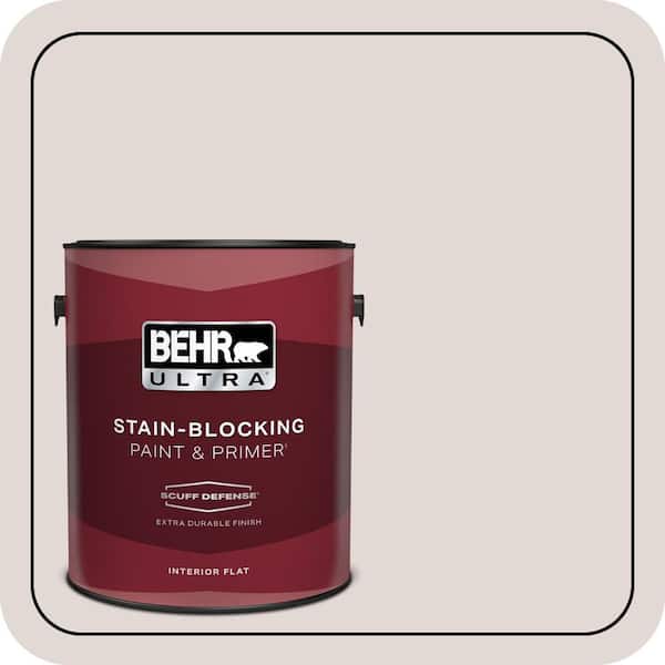 BEHR ULTRA 1 gal. #PPL-63 Hint Of Mauve Extra Durable Flat Interior Paint & Primer