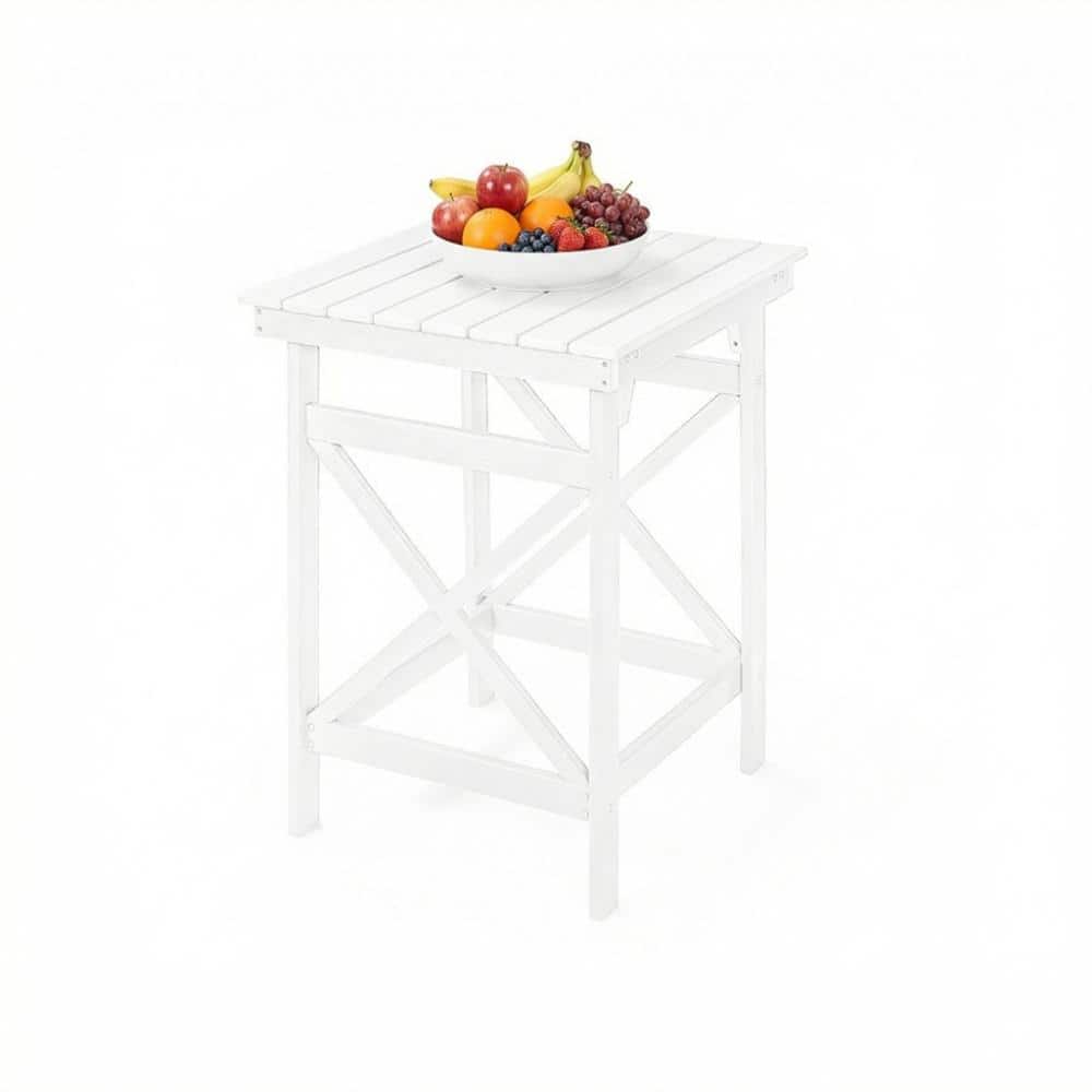 "All Weather HDPE Outdoor Bar Height Table, 41"" Square Patio High Top Pub Tables, White" price history on PriceWatchPro