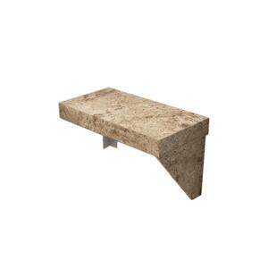 Studio 24 in. W x 12 in. D Solid Surface Rectangular Shower Seat in Sand Mountain