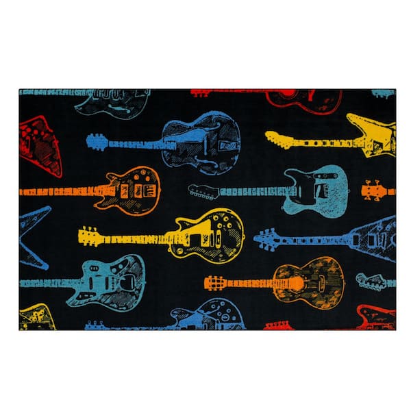 Mohawk Home Guitar Montage Multi 5 ft. x 8 ft. Area Rug