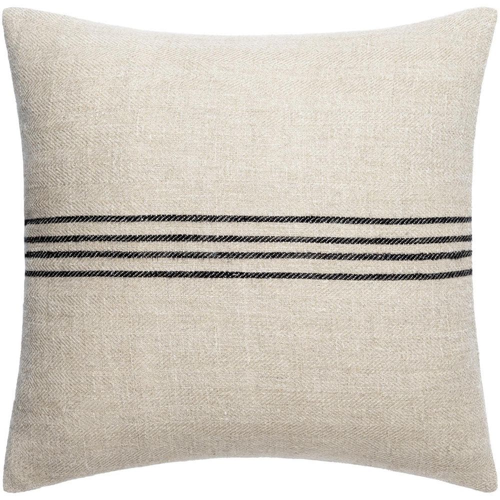 Becki Owens Cottage Brett Accent Pillow Throw Pillow, 18 in. L x 18 in. W, Light Brown/Black price history on PriceWatchPro
