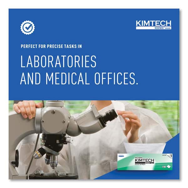 Kimtech Kimwipes Delicate Task Wipers, 1-Ply, 11-4/5 in. x 11-4/5