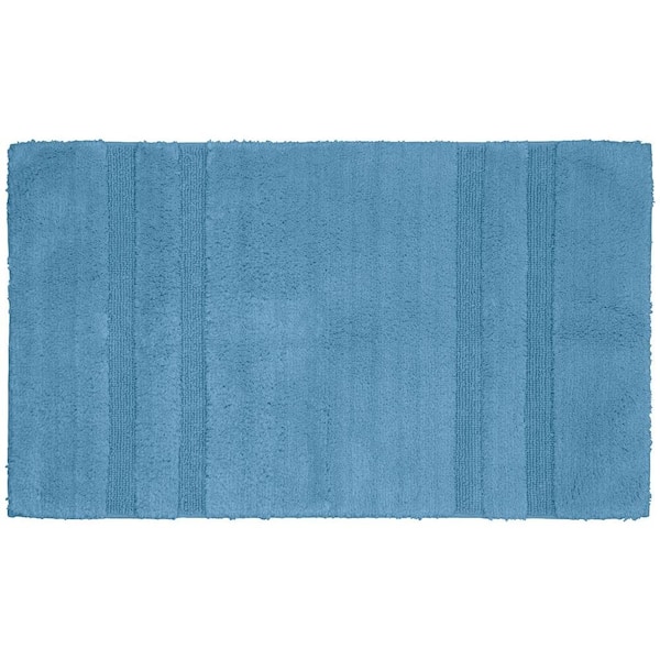 Garland Rug Majesty Cotton Sky Blue 24 in. x 40 in. Washable Bathroom Accent Rug