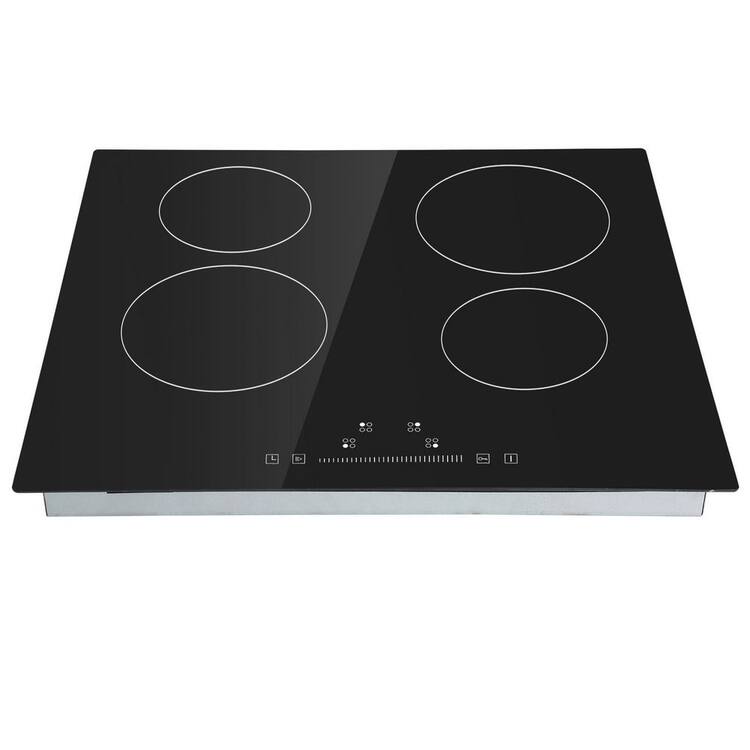 SKYSHALO Built in Electric Stove Top, 23.2 x 20.5 in. 4 Burners, 240 V Glass Radiant Cooktop with Sensor Touch Control, Black