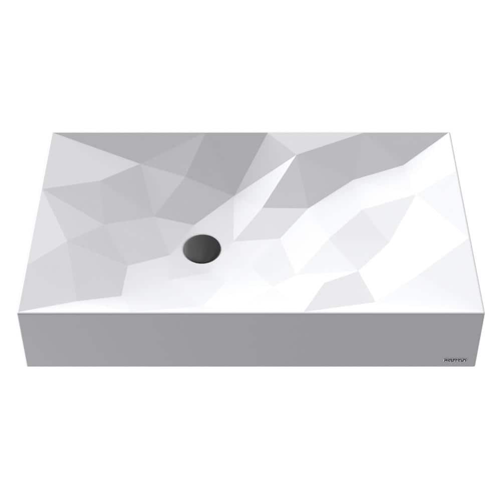 Diamond 28 in. Quartz Rectangular Vessel Sink in White price history on PriceWatchPro