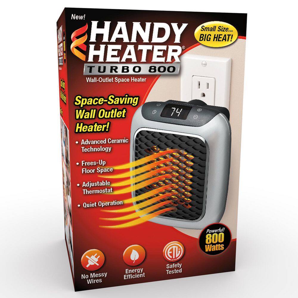 Compact Blue Ceramic Electric Space Heater with Thermostat