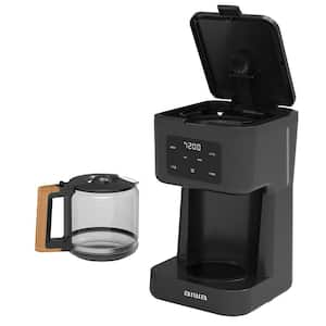 12 Cup Black Drip Coffee Maker with Programmable Digital Display