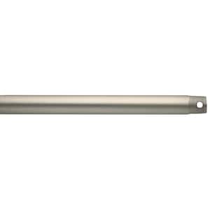 Independence 12 in. Brushed Nickel Dual Threaded Ceiling Fan Extension Downrod