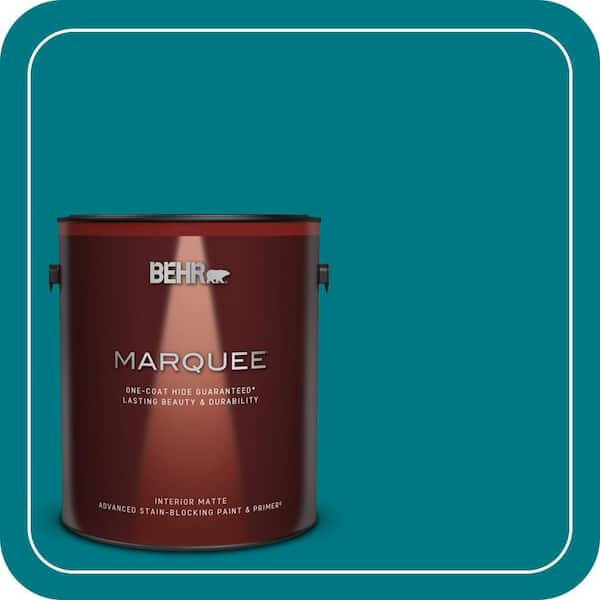 BEHR MARQUEE 1 gal. #P470-7 The Real Teal Matte Interior Paint & Primer
