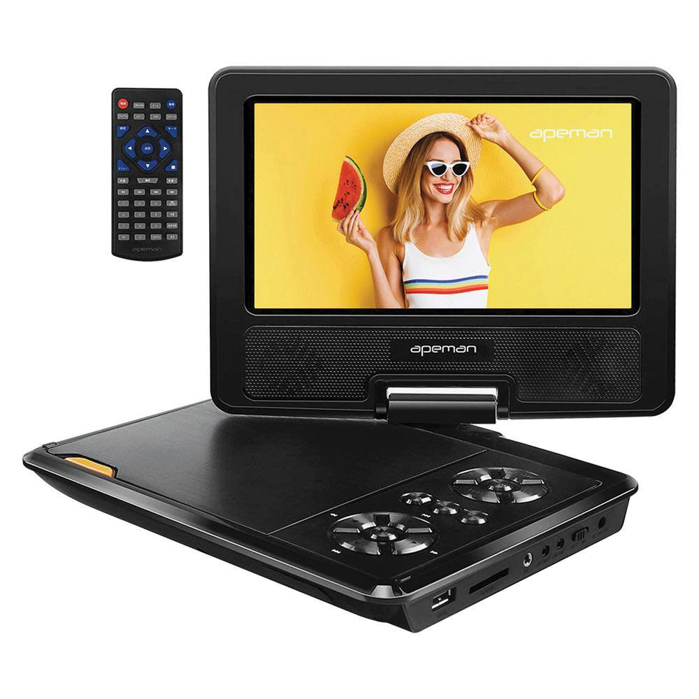 apeman 7.5 in. 720p HD Portable DVD Player with Swivel Screen and ...