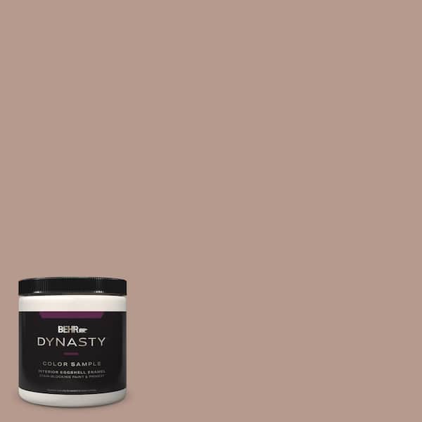 BEHR DYNASTY 8 oz. #MQ1-55 Lite Cocoa One-Coat Hide Eggshell Enamel Stain-Blocking Interior Paint & Primer Sample