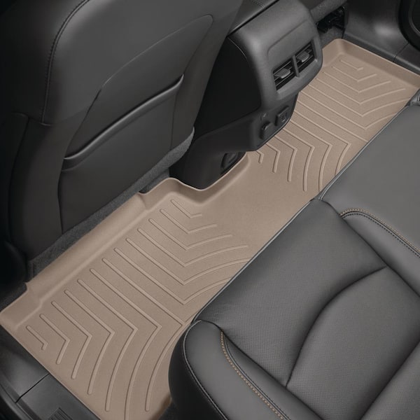 Weathertech Tan Rear Floorliner Chevrolet Tahoe 2007 2018 Fits In Aisle Between 2nd Row Bucket Seats 450667 The Home Depot - Seat Covers For 2017 Chevrolet Tahoe