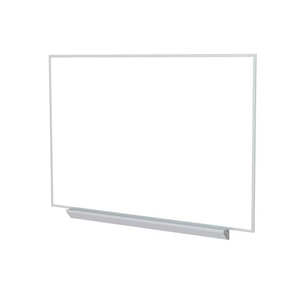 4 ft. x 6 ft. Porcelain Whiteboard, Satin Aluminum Frame, White