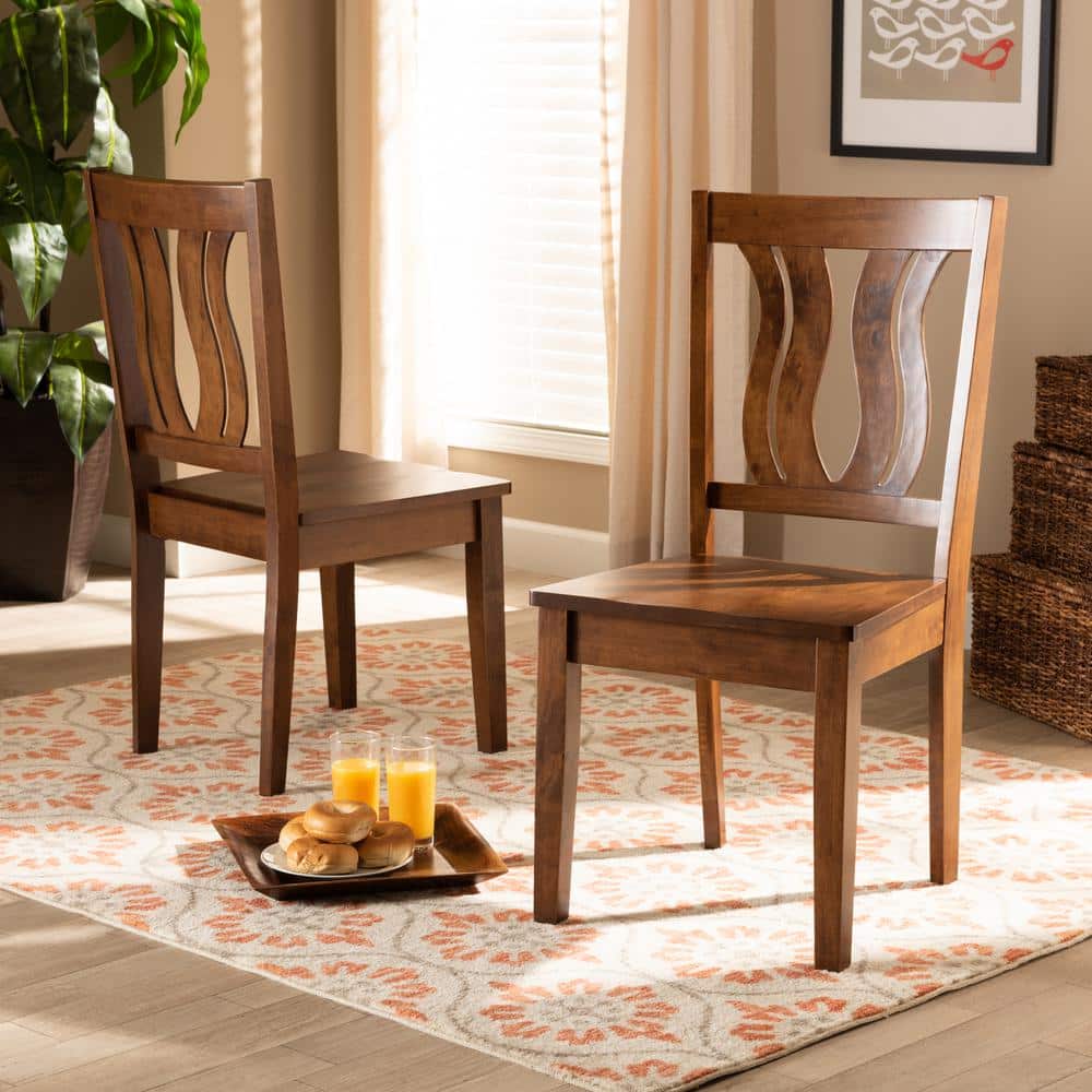Walnut Brown Low Arm Chair with Cane Backrest