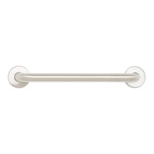 12 in. x 1-1/4 in. Dia Stainless Steel Wall Mount ADA Compliant Bathroom Shower Grab Bar in Satin