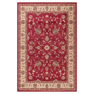 Jewel Collection Marash Red Rectangle Indoor 9 ft. 3 in. x 12 ft. 6 in. Area Rug
