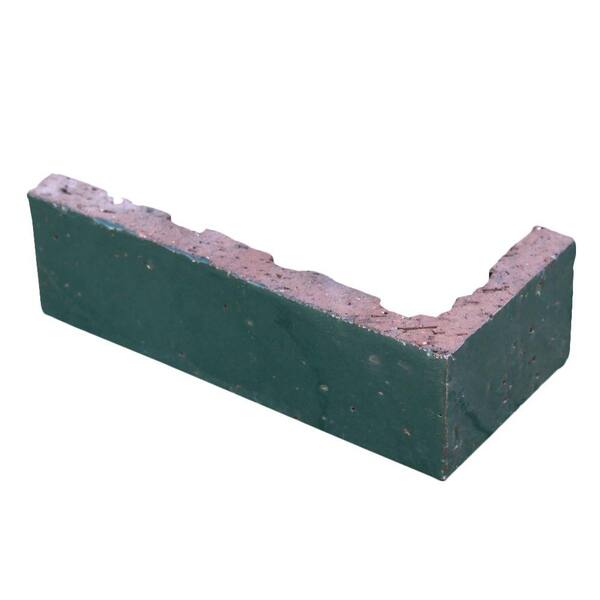 Unbranded Gran Brique Jade 7.63 in. x 0.63 in. x 2.25 in. Glazed Corner Clay Brick