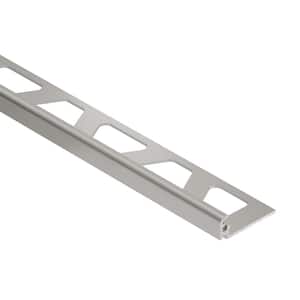 Jolly Classic Grey Color-Coated Aluminum 0.438 in. x 98.5 in. Metal L-Angle Tile Edge Trim