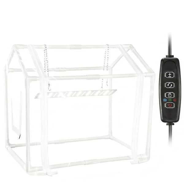 19.6 in. W x 15.7 in. D x 23.6 in. H Greenhouse with Grow Light, Small Greenhouse Kit, Seed Starter Tray Compatible