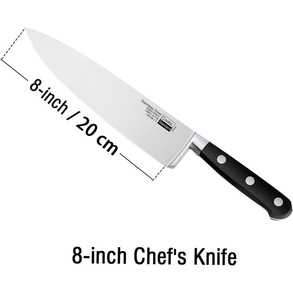 8-Inch Stainless Steel Chef's Knife with Ergonomic Handle