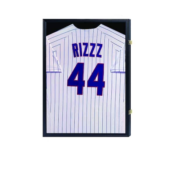 Aoibox 23 in. x 31 in. Jersey Shadow Box Jersey Display Case Picture Frame with 2 Hangers (One Set), Matte Black