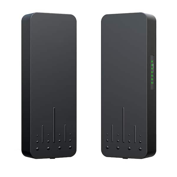 5.8G 5KM Black Outdoor Wireless Bridge Kit Anti-Theft Point to Point/Multipoint WiFi Bridge 2*1000Mbps Ports 2-Pack