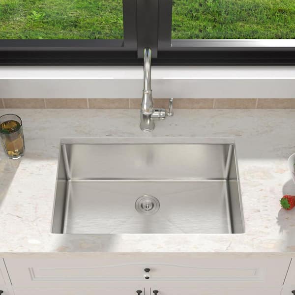 LANDOLT 27 in. Undermount Single Bowl 18-Gauge 304 Stainless Steel