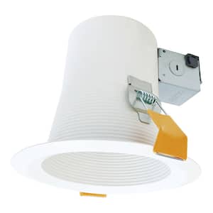 CEZ 6 in. White Recessed Light Canless EZ-Trim E26 Lamp-Based Direct Mount