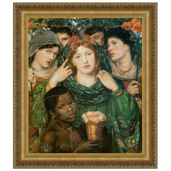 Design Toscano The Beloved (The Bride), 1866 by Dante Gabriel Rossetti Framed Nature Oil Painting Art Print 44.25 in. x 38.25 in.
